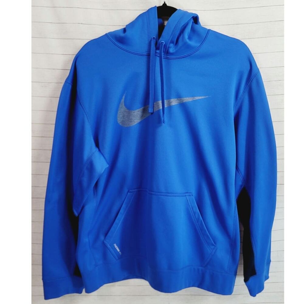 NIKE THERMA FIT HOODIE IN ROYAL BLUE, SZ LARGE